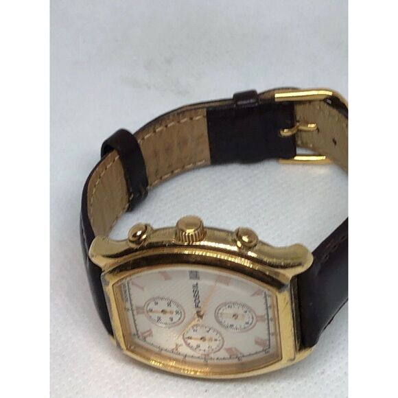 Fossil CH2260 Unisex Brown Leather Analog Dial Quartz Genuine Wrist Watch HG99 - Picture 6 of 9